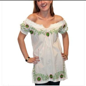Gretchen Scott “Garden” Hand Embroidered Tunic Top